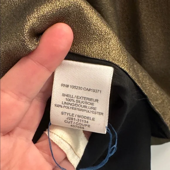 NWOT Joie Metallic Gold dress size large - Picture 8 of 8